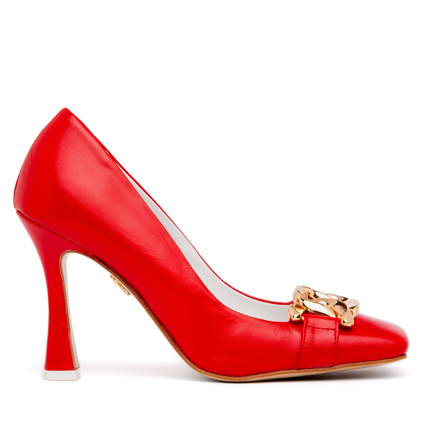 Franca Square Toe Leather Pump - Ruumur