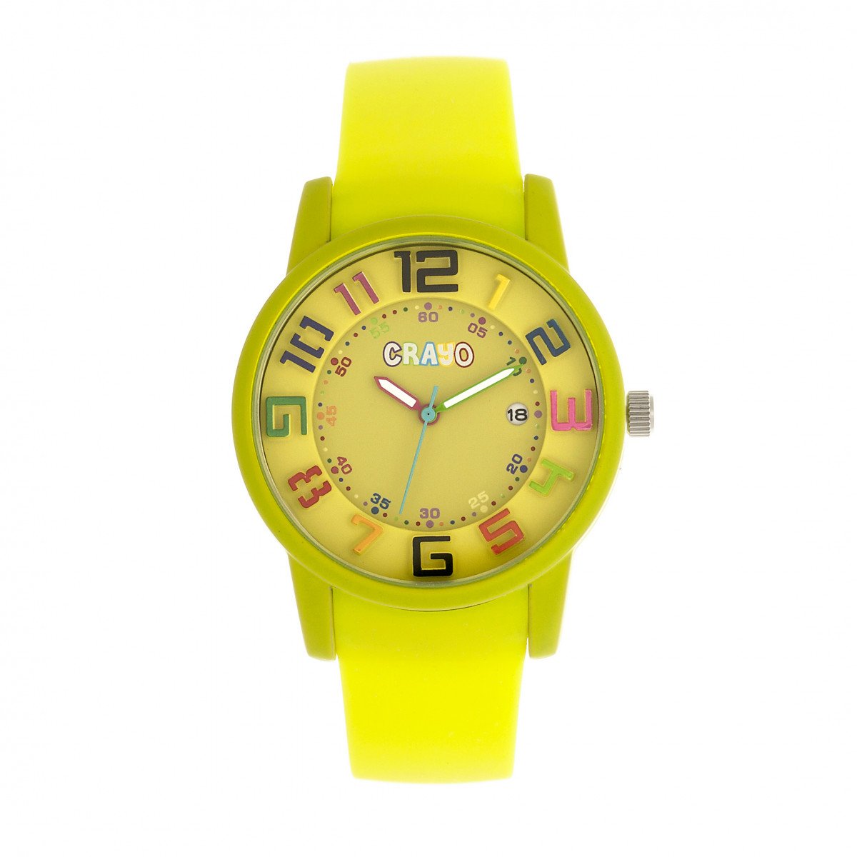 Crayo Festival Unisex Watch w/ Date - Yellow - CRACR2002