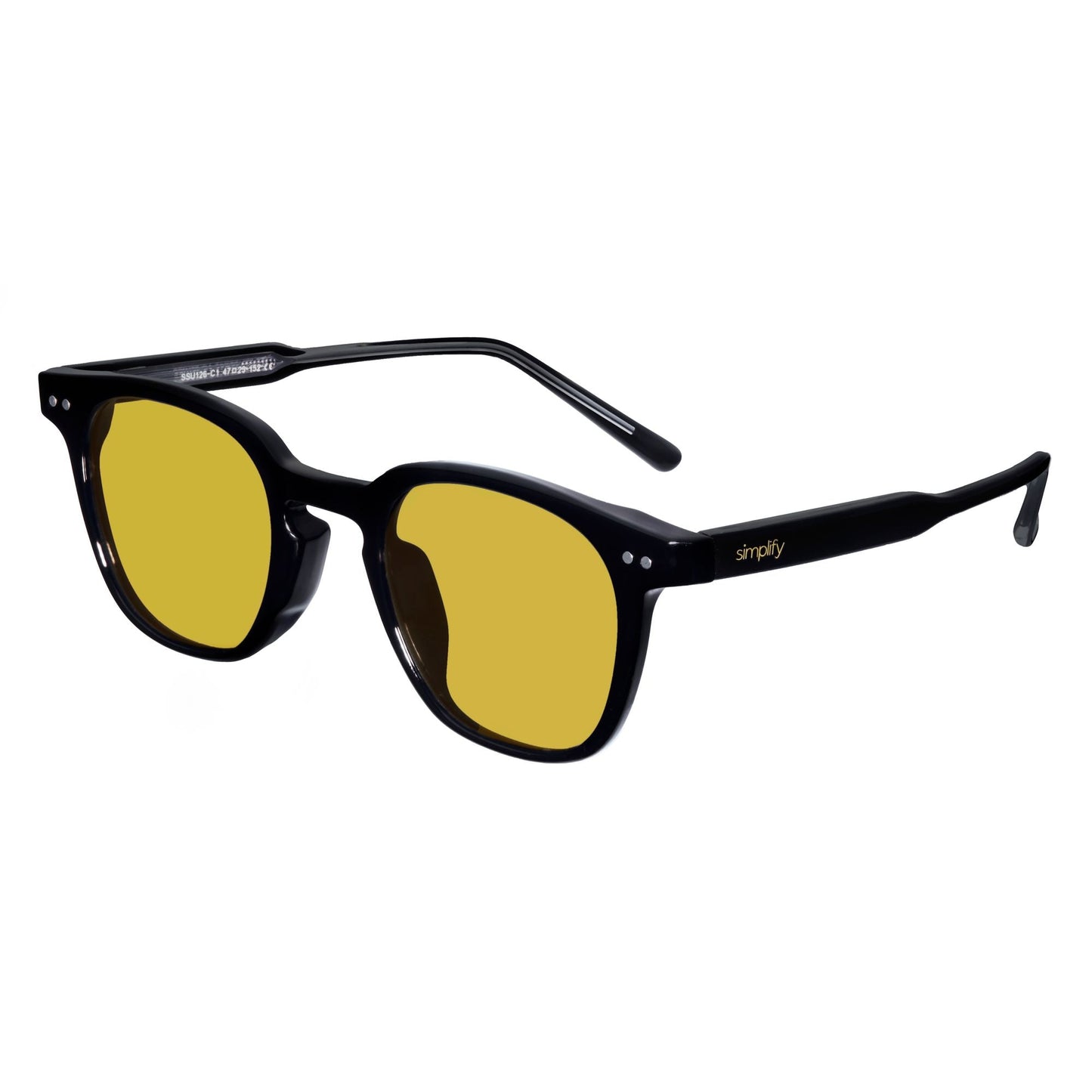 Simplify Alexander Polarized Sunglasses - Black/Yellow - SSU126-C2