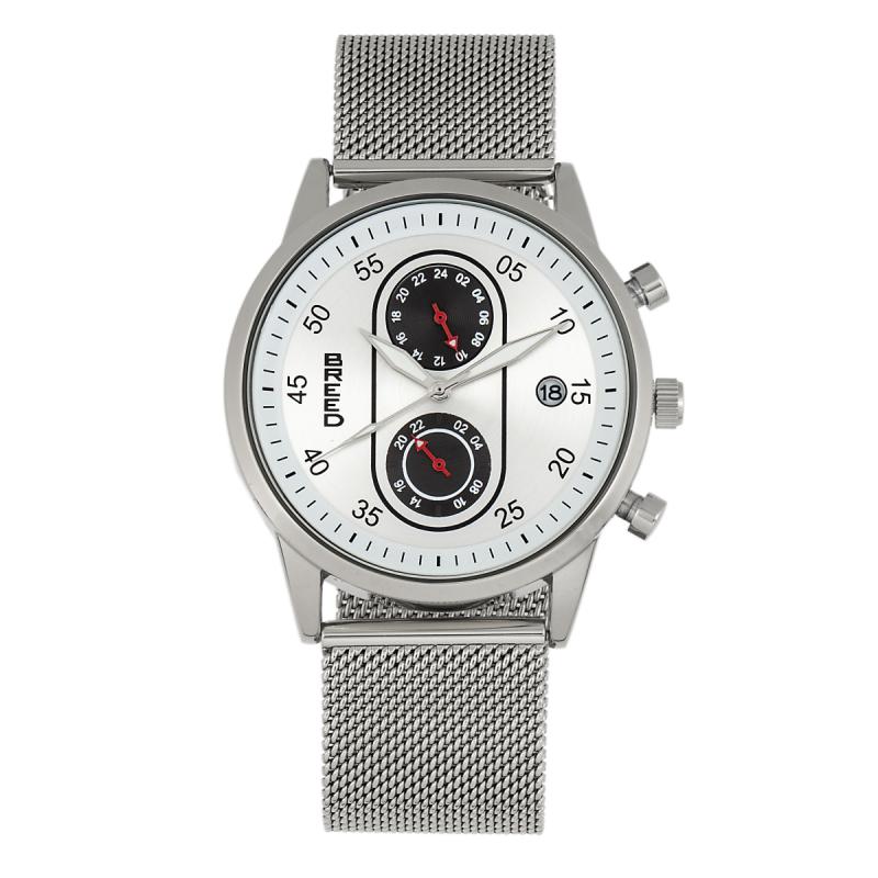 Breed Andreas Mesh-Bracelet Watch w/ Date