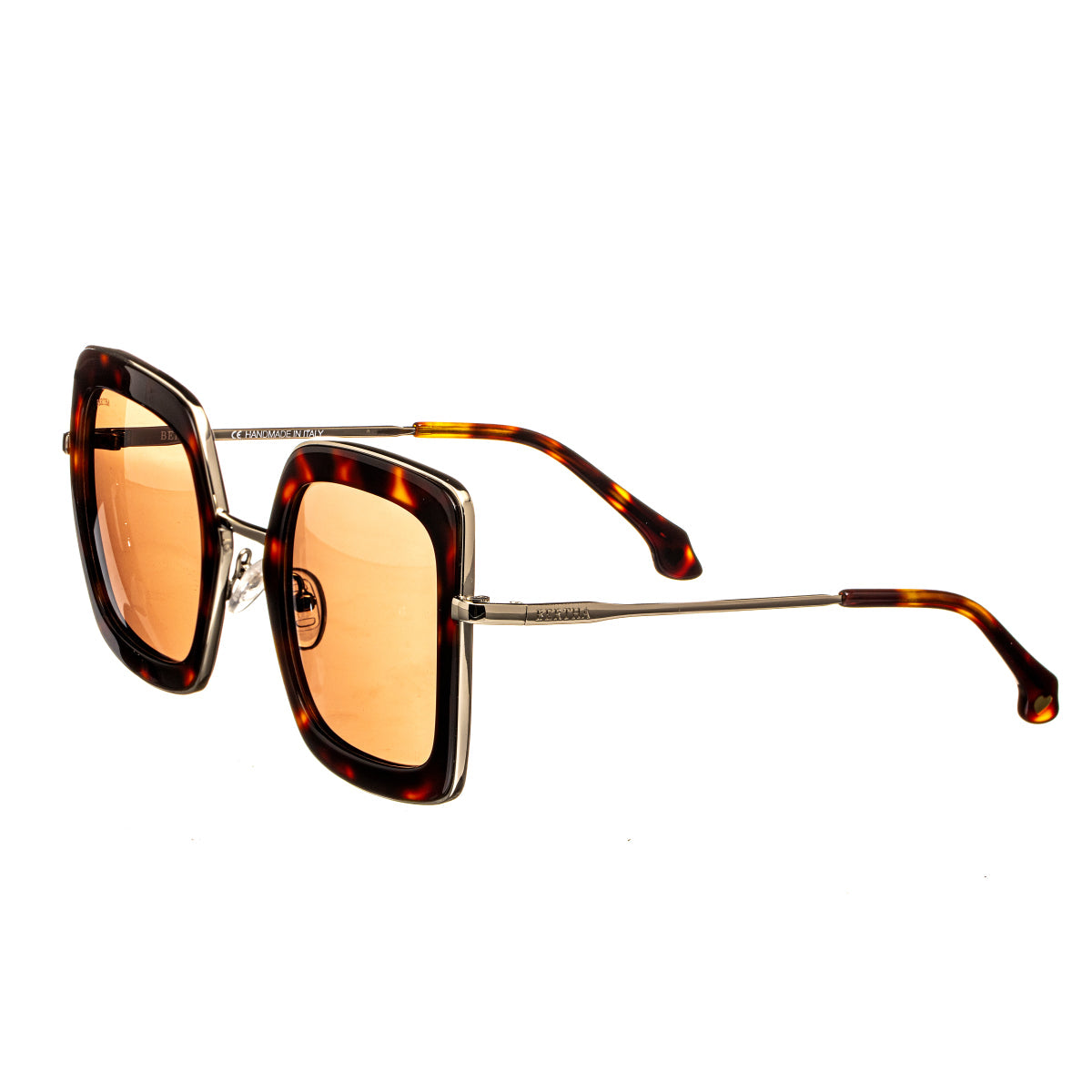 Bertha Ellie Handmade in Italy Sunglasses - Tortoise - BRSIT106-3