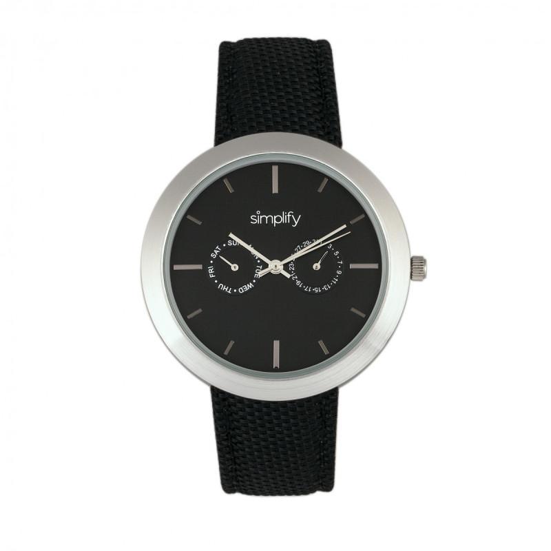 Simplify The 6100 Canvas-Overlaid Strap Watch w/ Day/Date