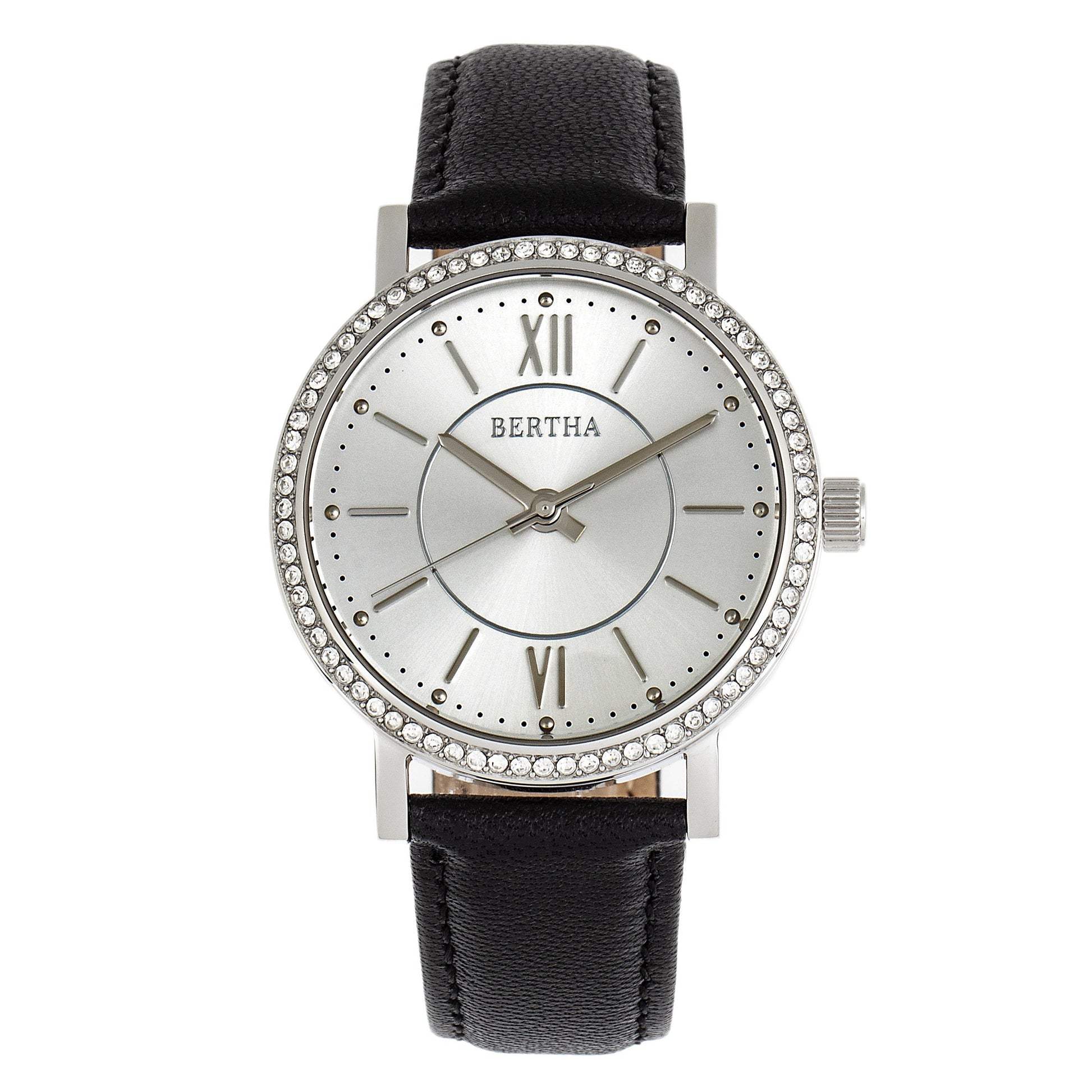 Bertha Lydia Leather-Band Watch - Black - BTHBR9501