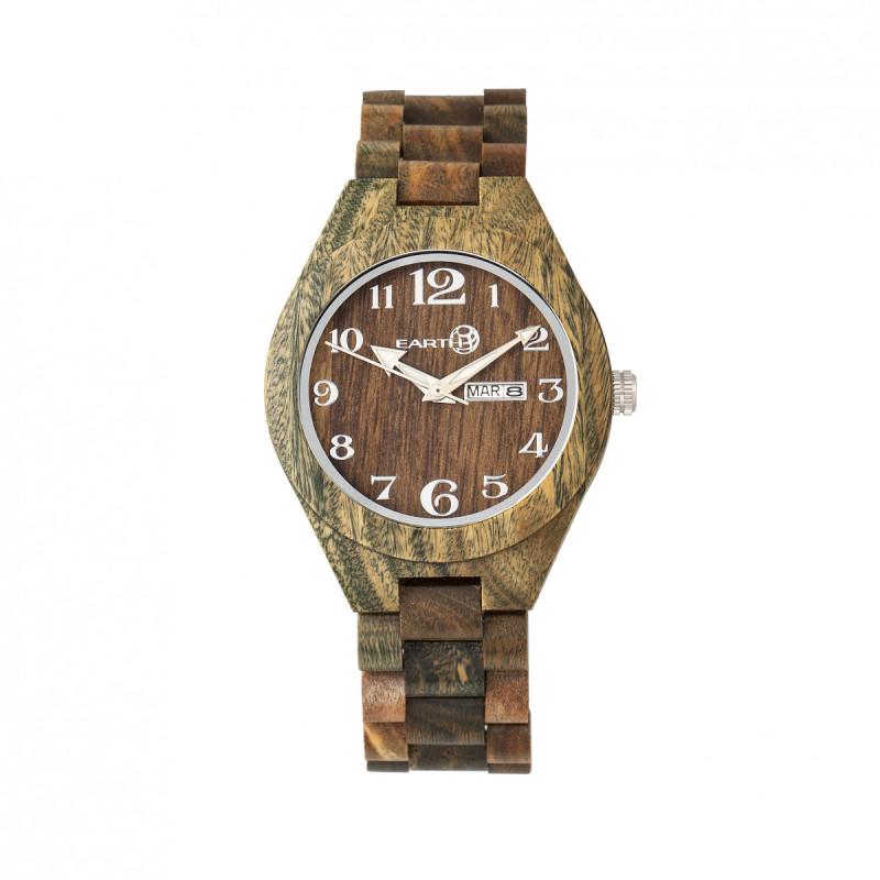 Earth Wood Sapwood Bracelet Watch w/Date - Ruumur