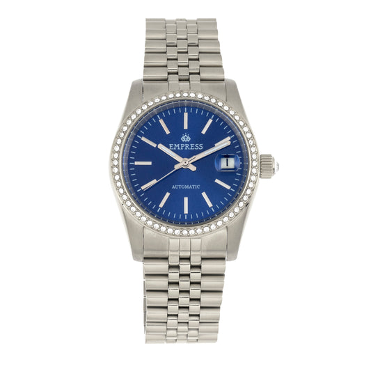 Empress Constance Automatic Bracelet Watch w/Date - Silver/Blue - EMPEM1504