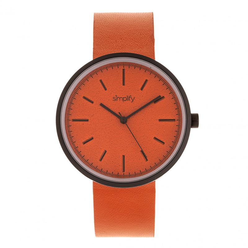 Simplify The 3000 Leather-Band Watch