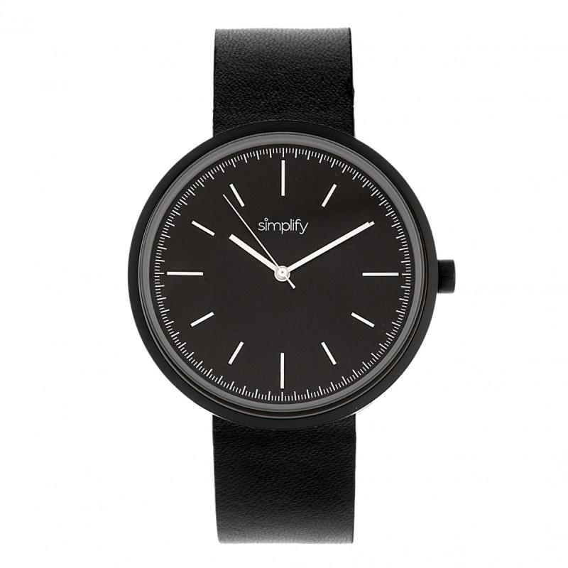 Simplify The 3000 Leather-Band Watch