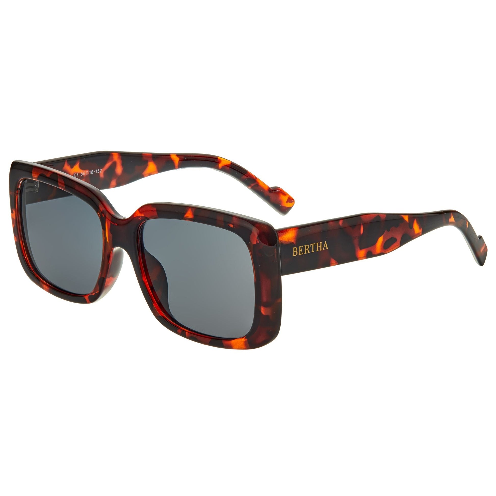 Bertha Wendy Polarized Sunglasses - Tortoise/Black - BRSBR052C3