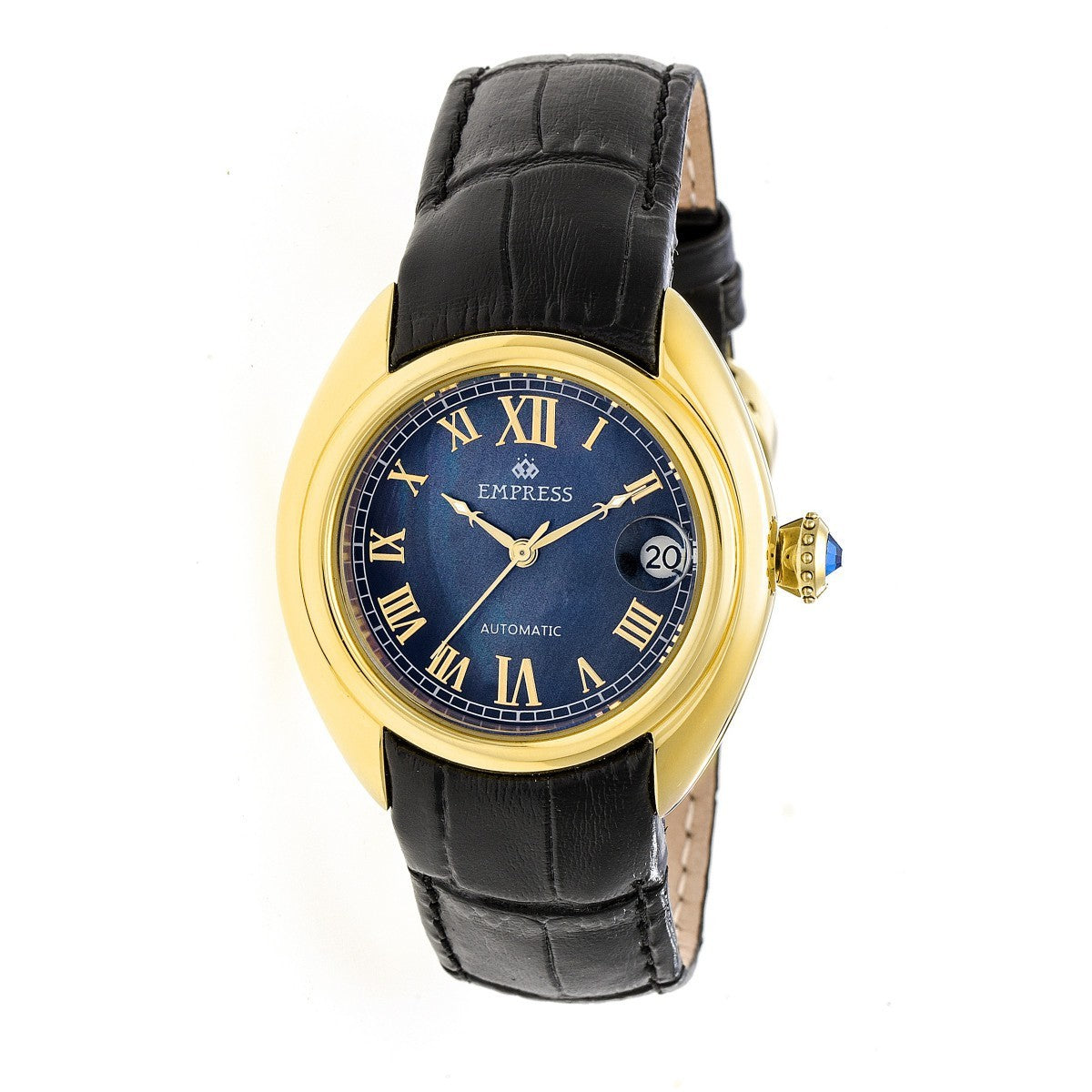 Empress Antoinette Automatic MOP Leather-Band Watch - Gold/Black - EMPEM1404