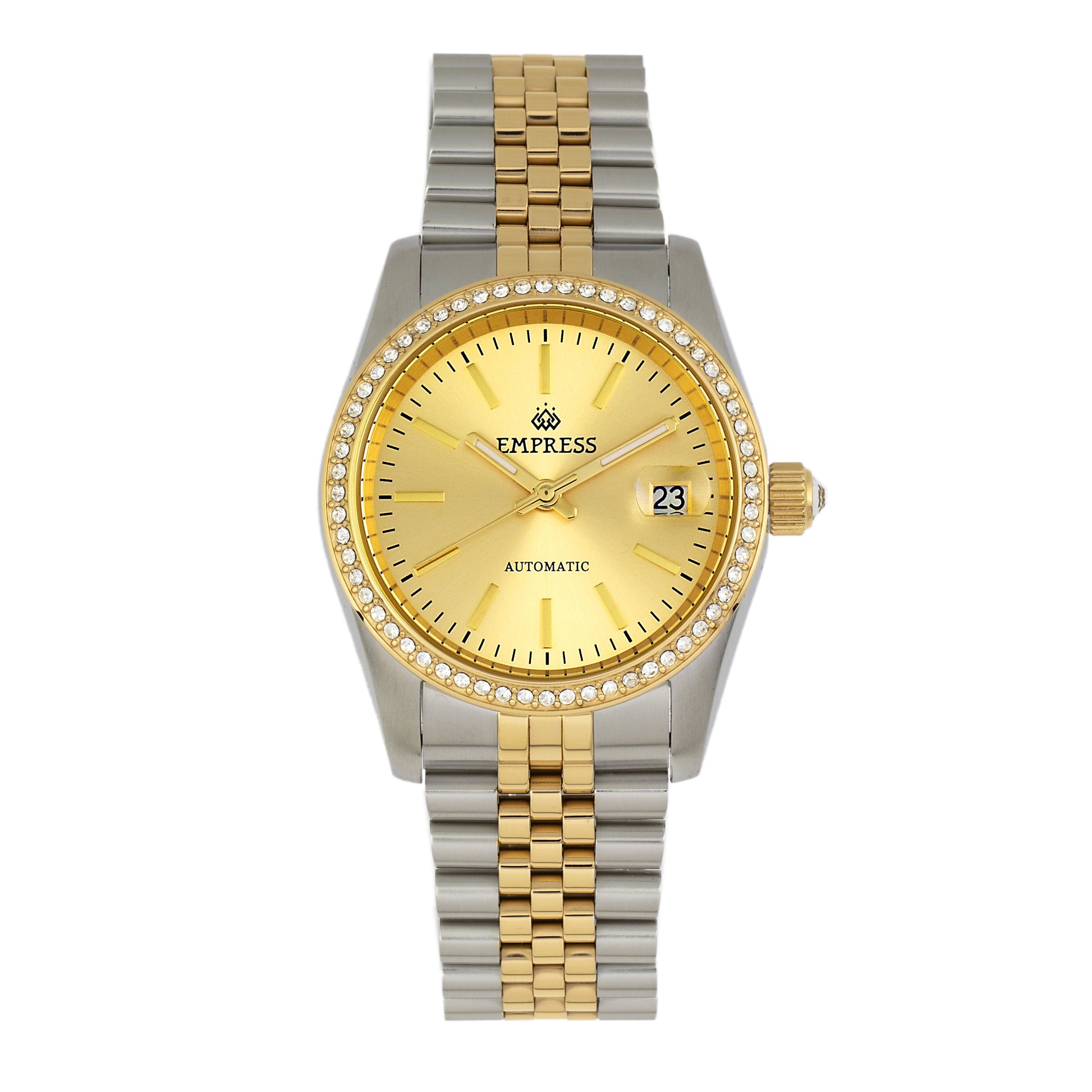 Empress Constance Automatic Bracelet Watch w/Date - Silver/Gold - EMPEM1506