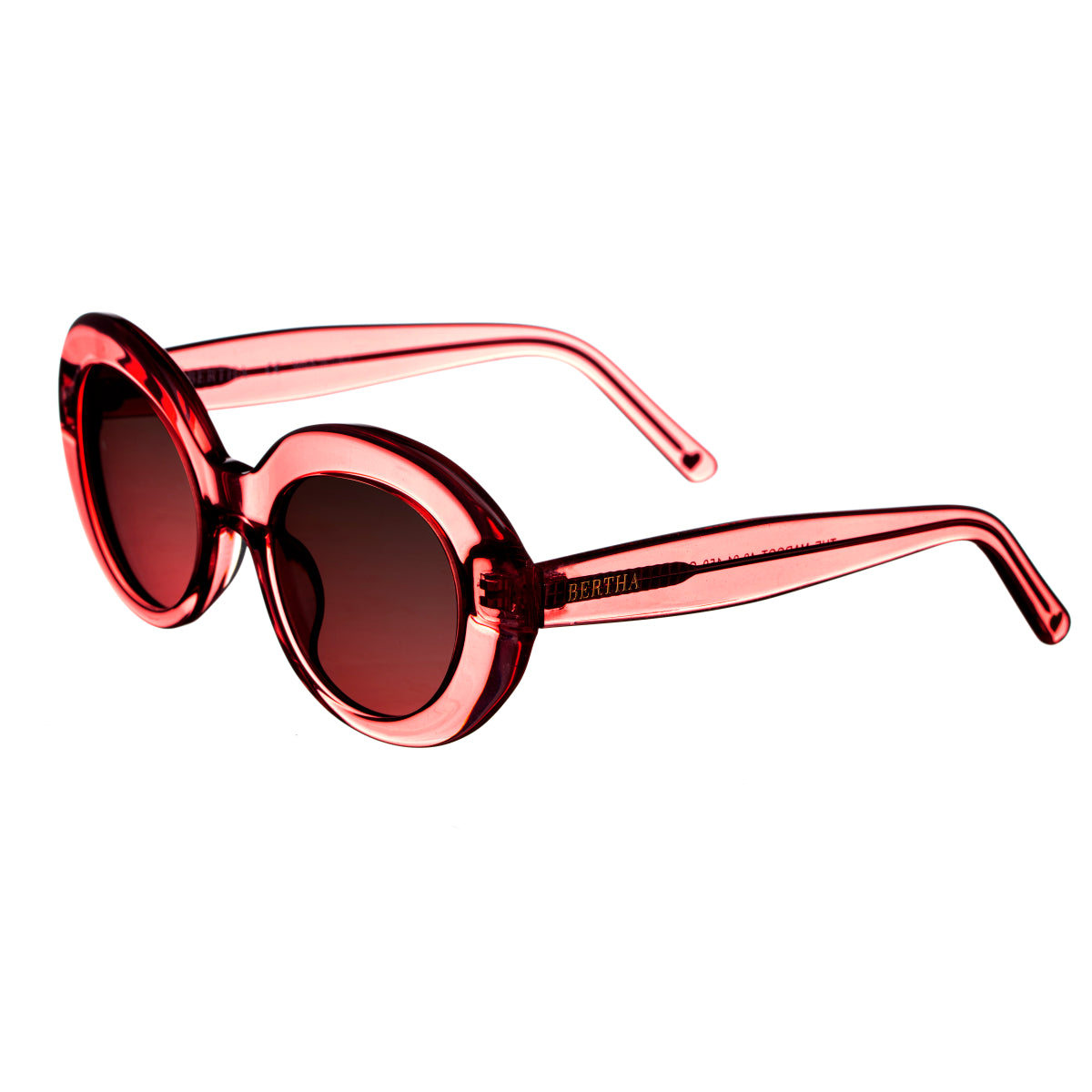 Bertha Margot Handmade in Italy Sunglasses - Red - BRSIT102-3