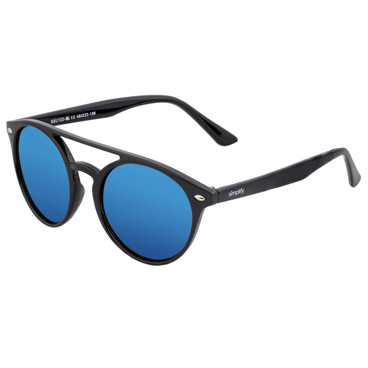 Simplify Finley Polarized Sunglasses - Black/Blue  - SSU122-BL