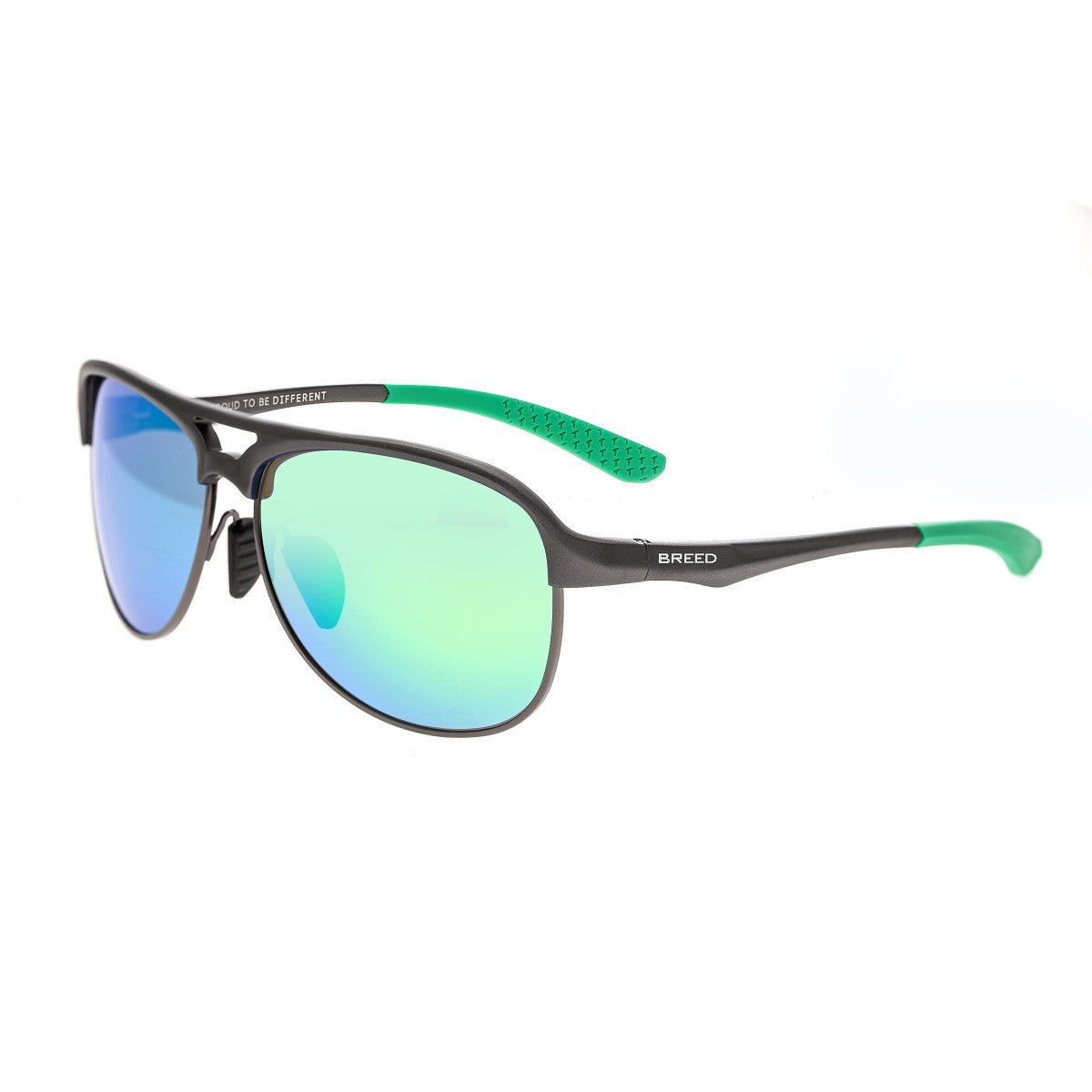 Breed Jupiter Aluminium Polarized Sunglasses - Gunmetal/Blue-Green - BSG019GM