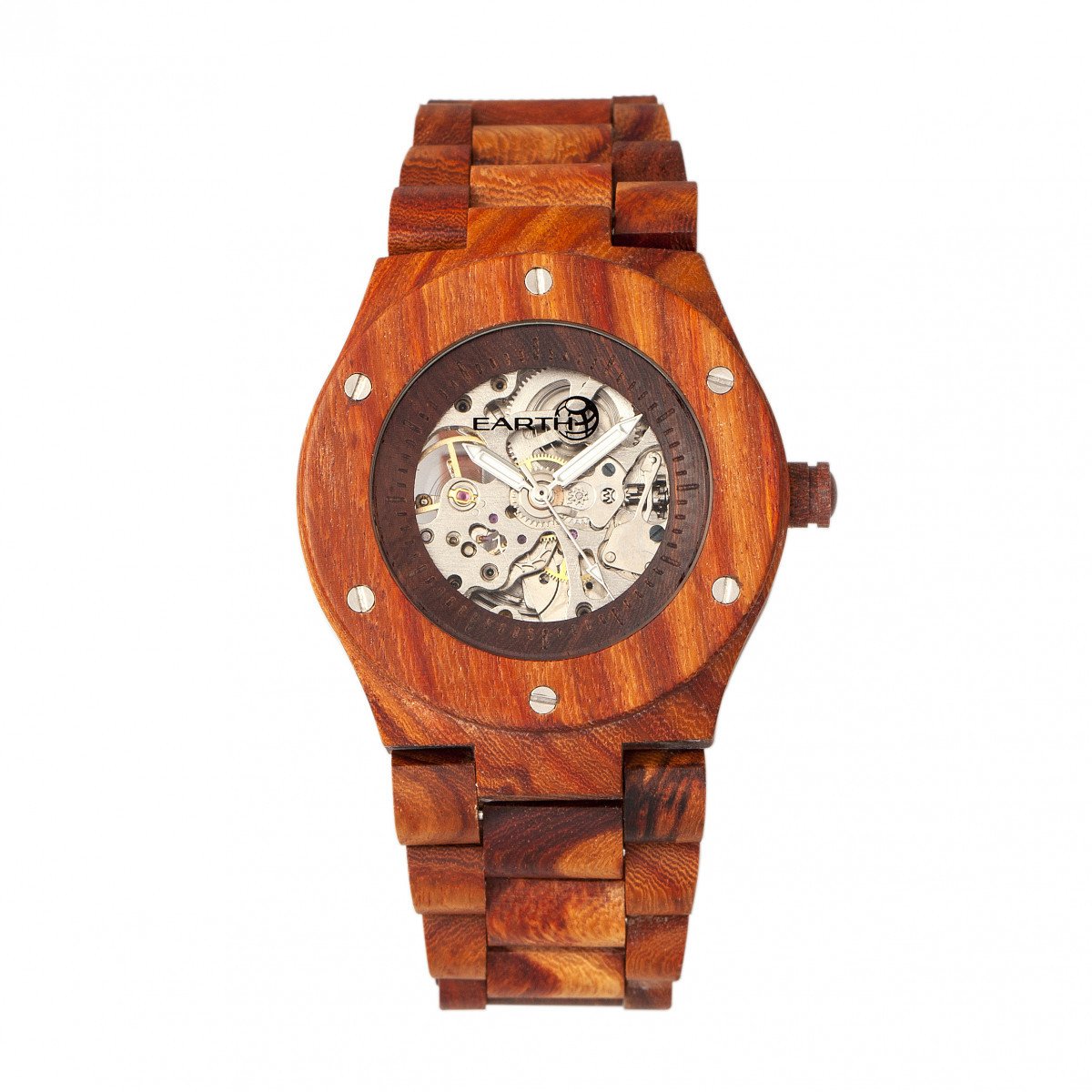 Earth Wood Grand Mesa Automatic Skeleton Bracelet Watch