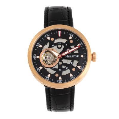 Heritor Automatic Jasper Skeleton Bracelet Watch