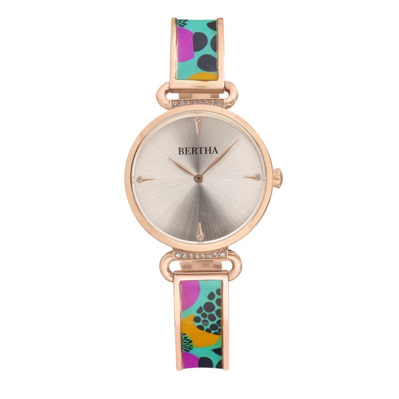 Bertha Katherine Enamel-Designed Bracelet Watch - Ruumur