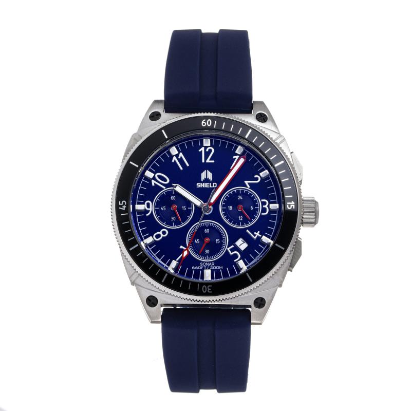 Shield Sonar Chronograph Strap Watch w/Date - Ruumur