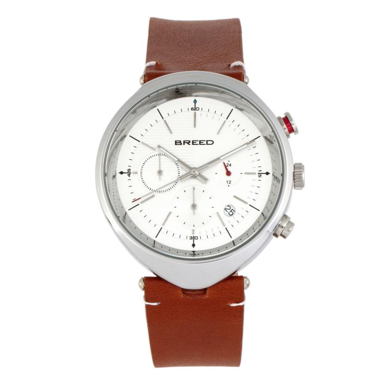 Breed Tempest Chronograph Leather-Band Watch w/Date