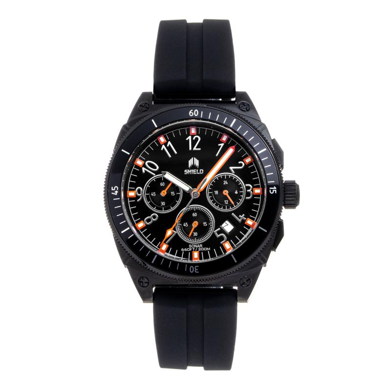 Shield Sonar Chronograph Strap Watch w/Date - Ruumur