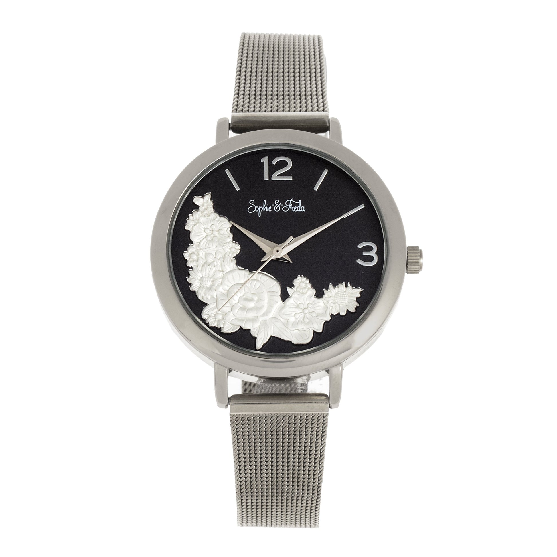 Sophie and Freda Lexington Bracelet Watch - Silver/Black - SAFSF5201