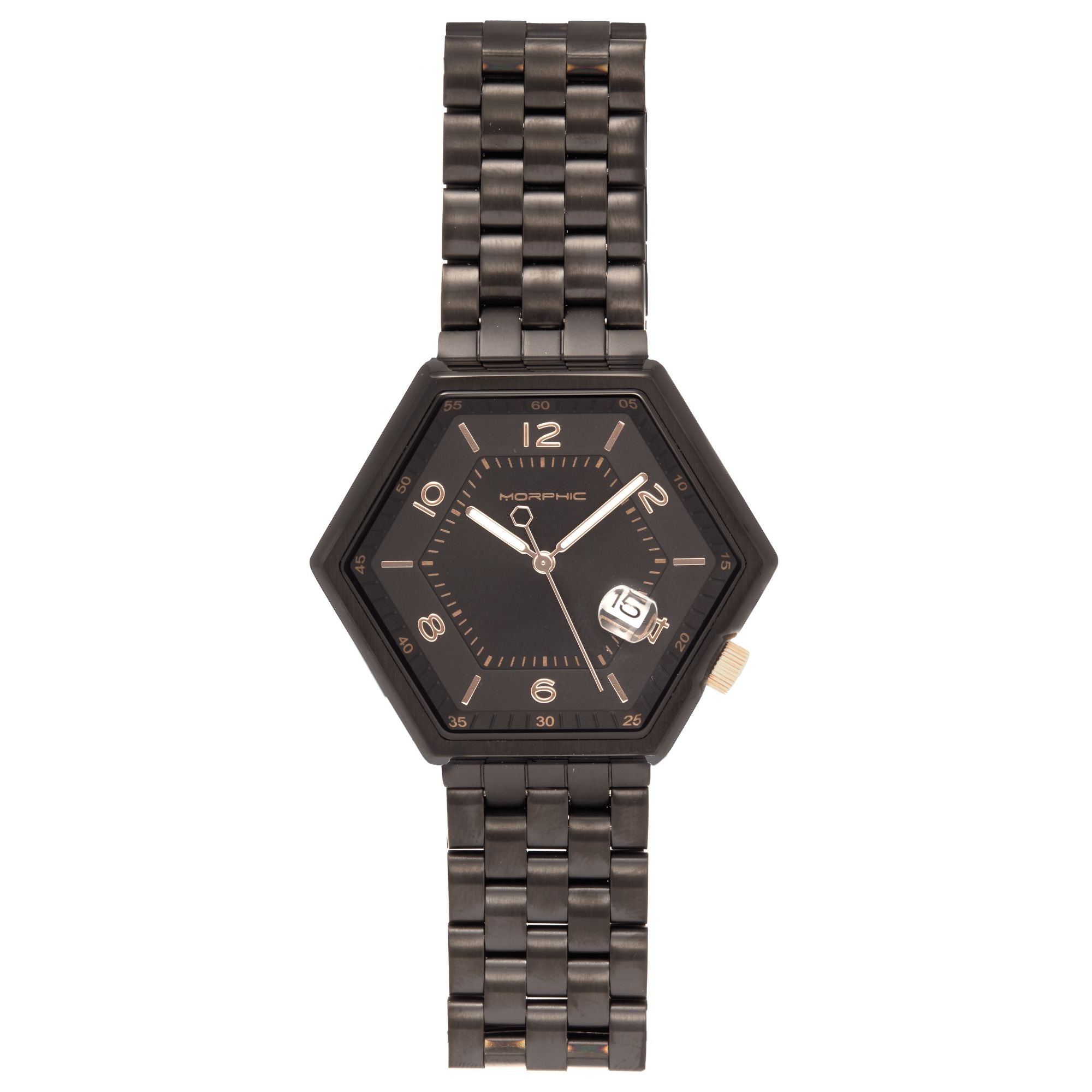 Morphic M96 Series Bracelet Watch w/Date - Black - MPH9604