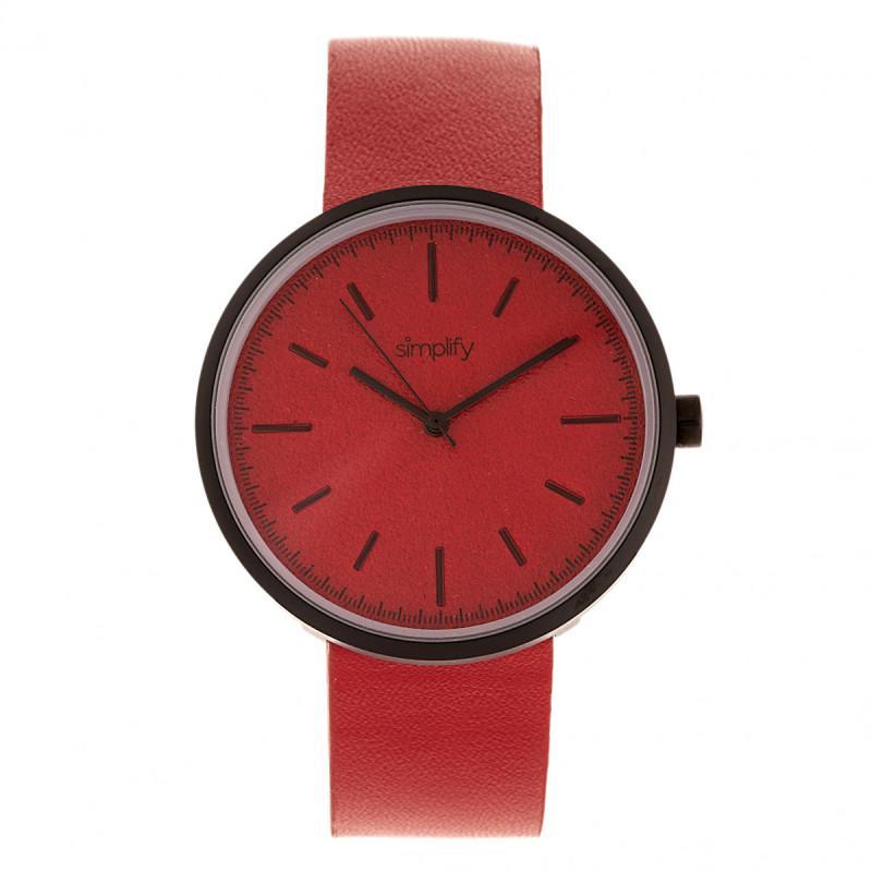 Simplify The 3000 Leather-Band Watch