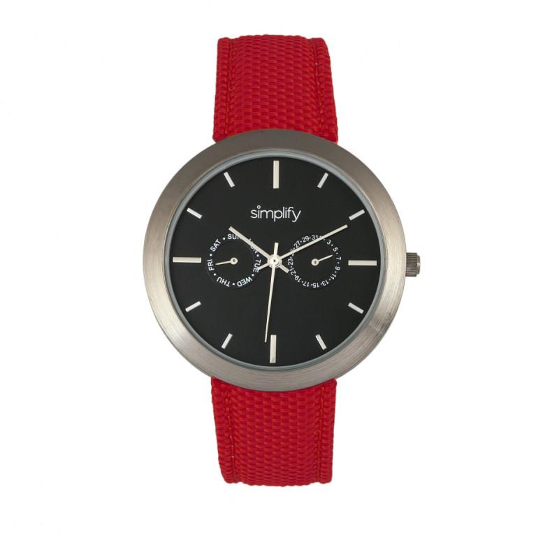 Simplify The 6100 Canvas-Overlaid Strap Watch w/ Day/Date