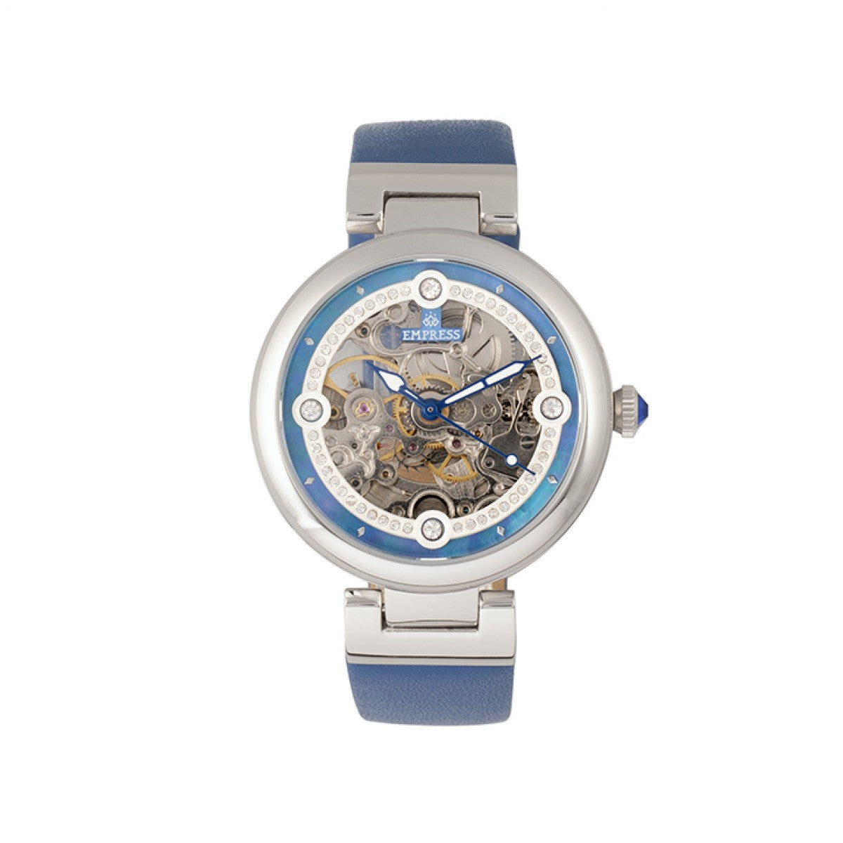 Empress Adelaide Automatic Skeleton Ladies Watch - Blue - EMPEM2505