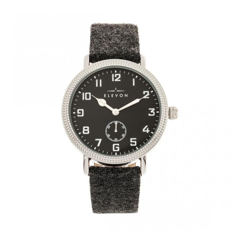 Elevon Northrop Wool-Overlaid Leather-Band Watch