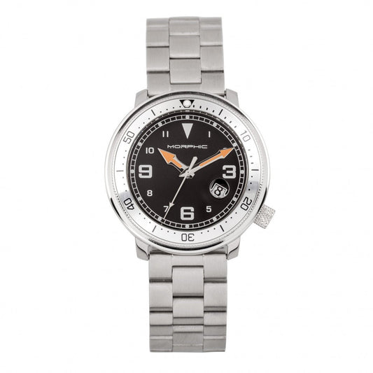 Morphic M74 Series Bracelet Watch w/Magnified Date Display - Gunmetal/Silver/Black - MPH7401