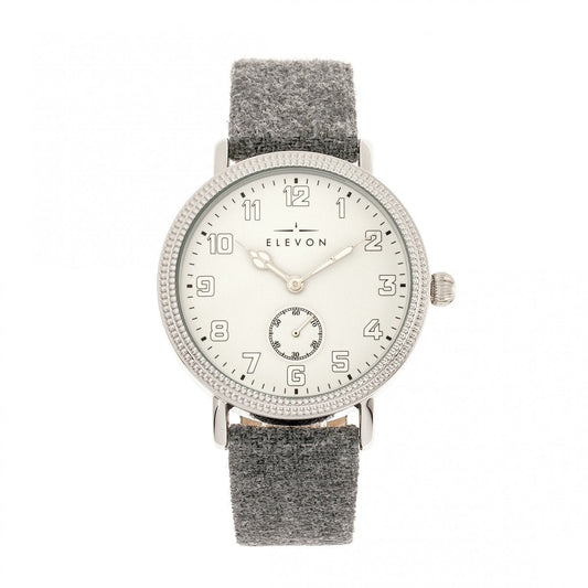 Elevon Northrop Wool-Overlaid Leather-Band Watch - Grey/White - ELE110-1