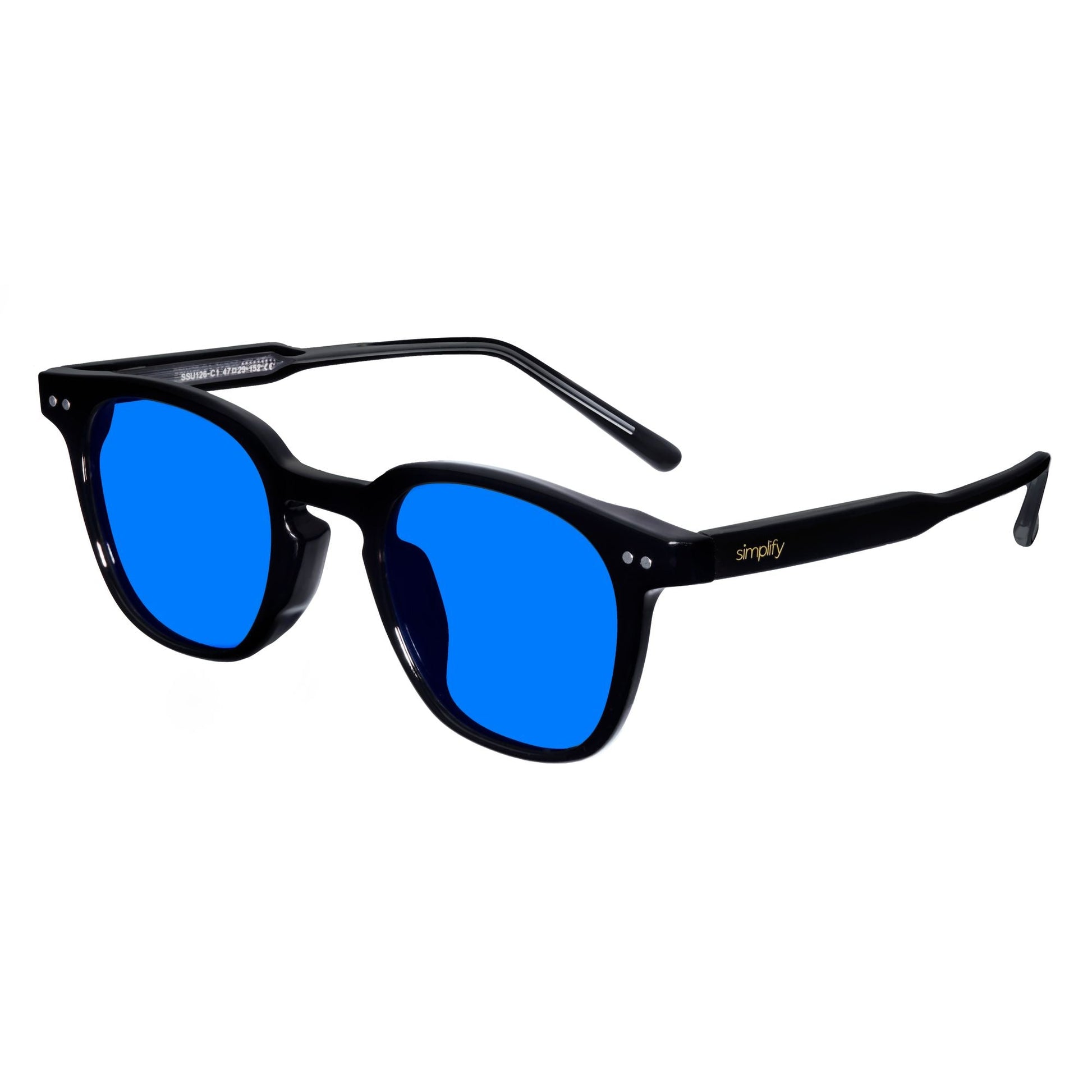 Simplify Alexander Polarized Sunglasses - Black/Blue - SSU126-C3