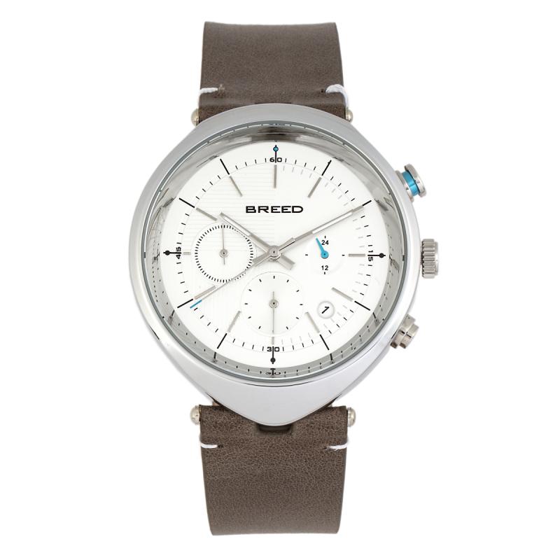 Breed Tempest Chronograph Leather-Band Watch w/Date