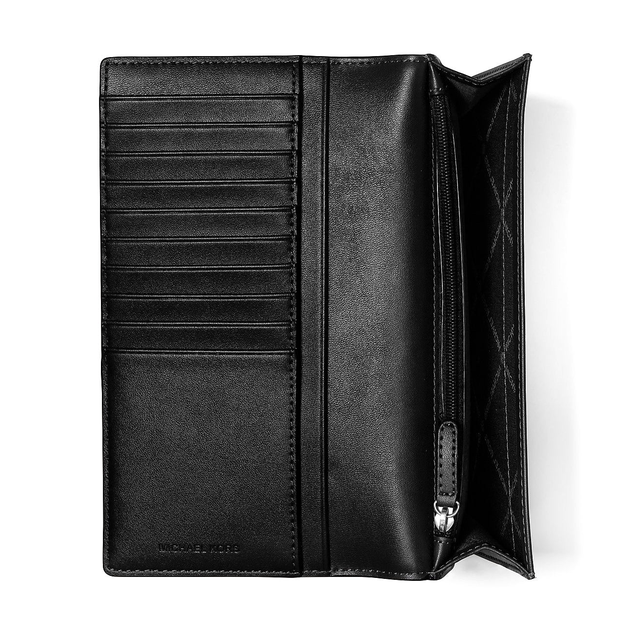 title:Michael Kors Men's Rivington Leather Flap Wallet;color:Black