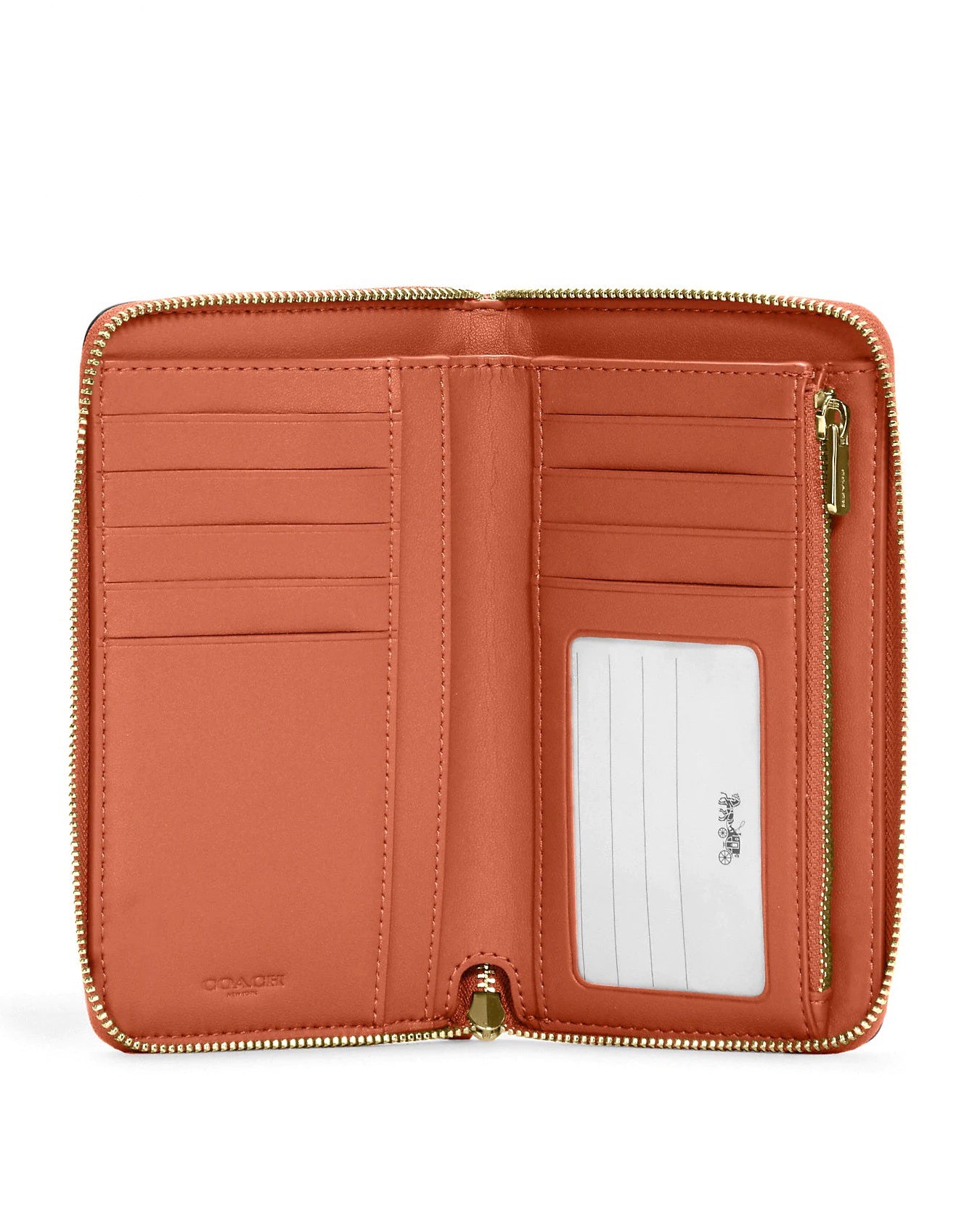 title:Coach Women's Medium Id Zip Wallet;color:Sunset