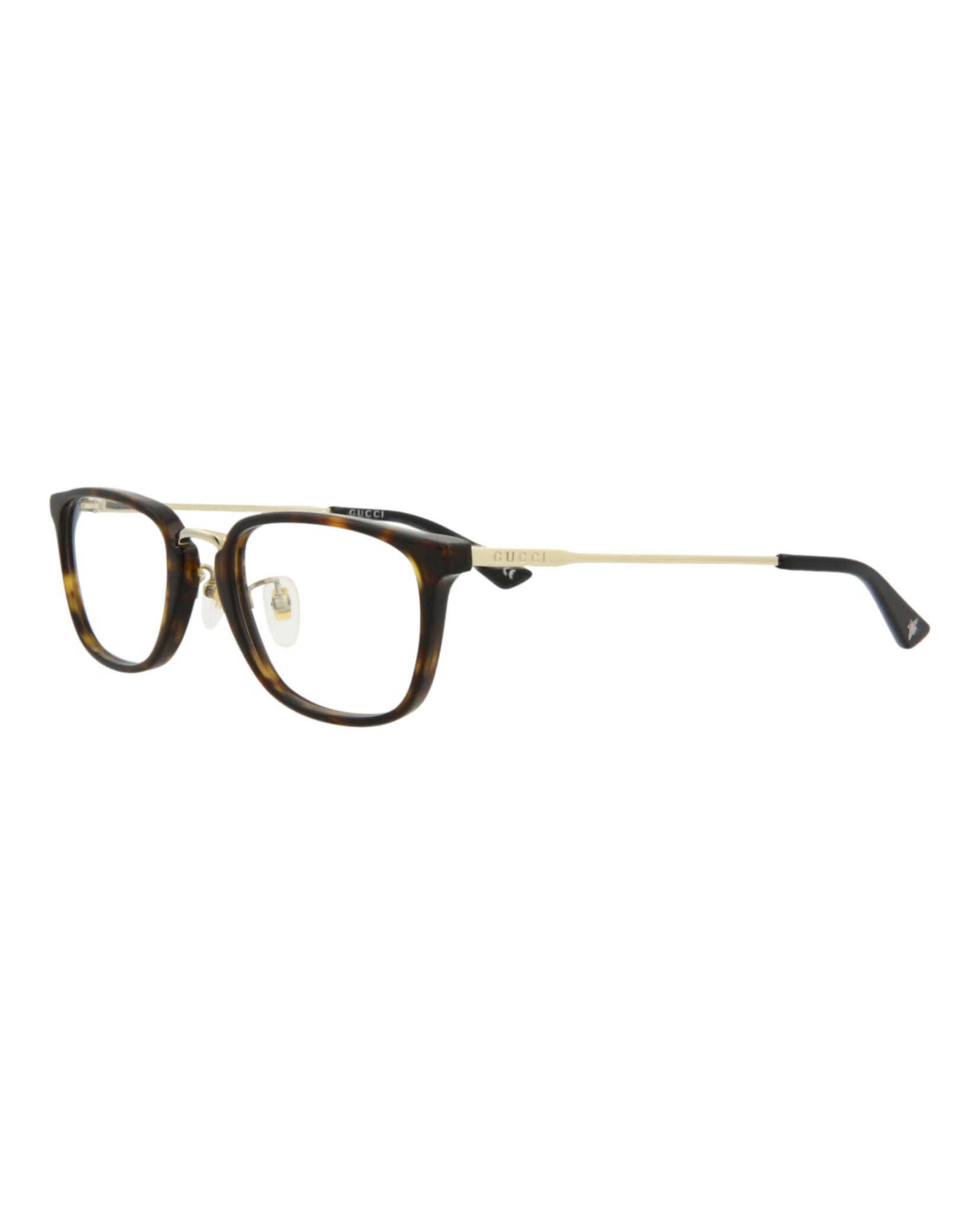 title:Gucci Novelty Optical, style # GG0324OJ-30002879002;color:Havana Gold Transparent