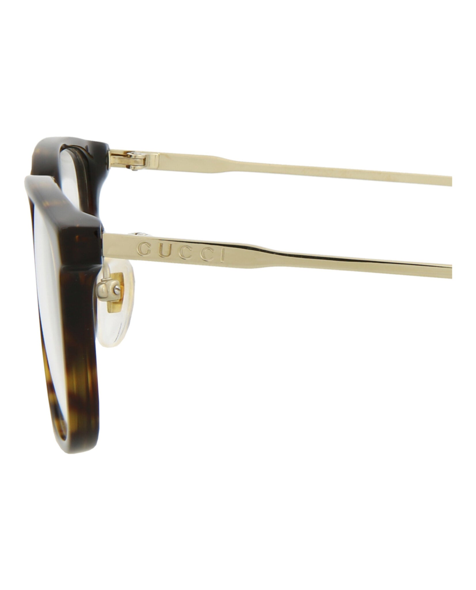 title:Gucci Novelty Optical, style # GG0324OJ-30002879002;color:Havana Gold Transparent