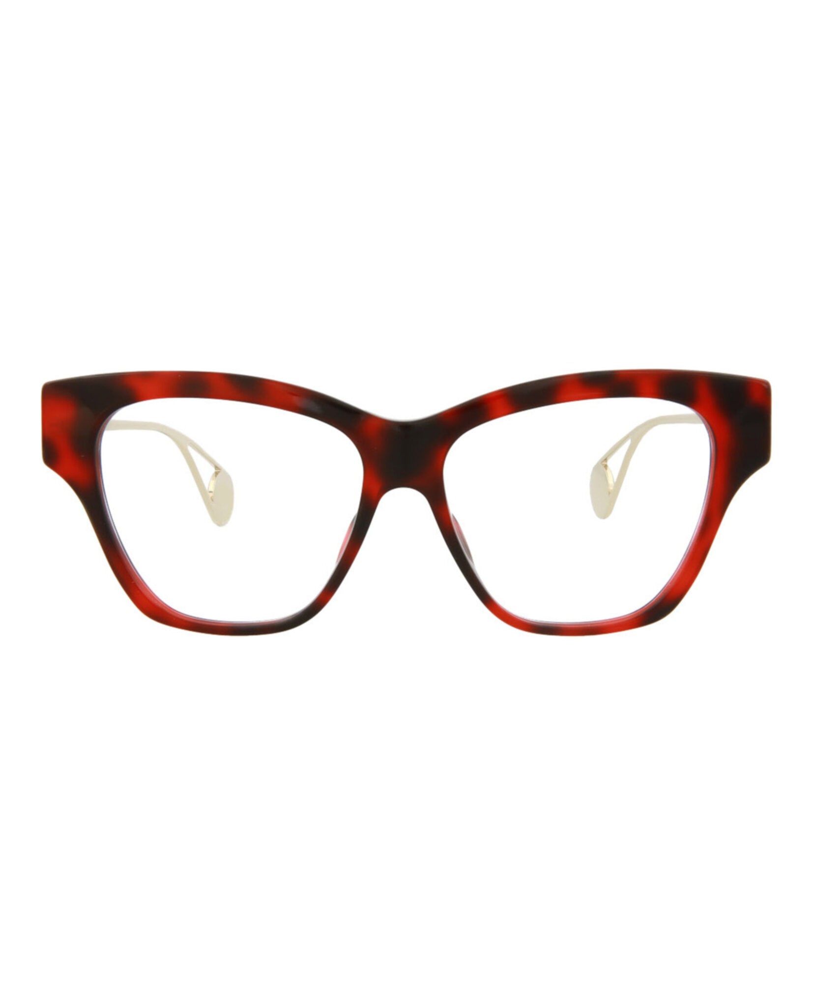 title:Gucci Novelty Optical, style # GG0438O-30006457004;color:Havana Gold Transparent