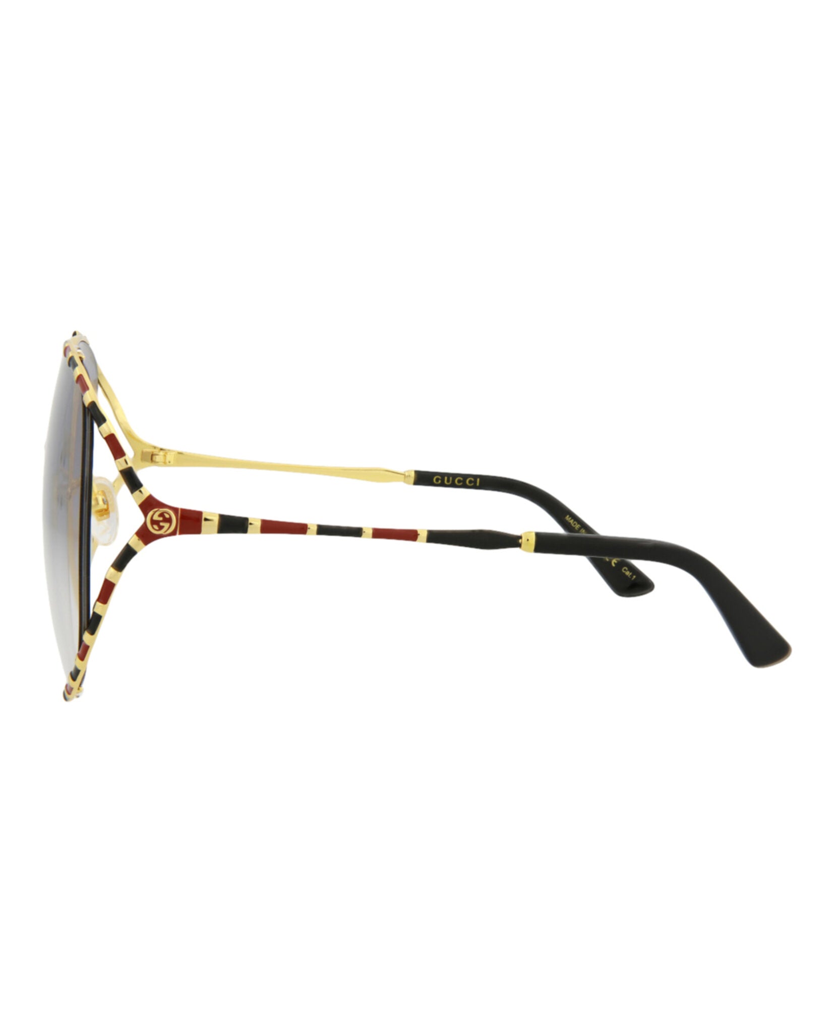 title:Gucci Women's GG0595S-30008116006 Novelty Sunglasses;color:Gold Gold Grey