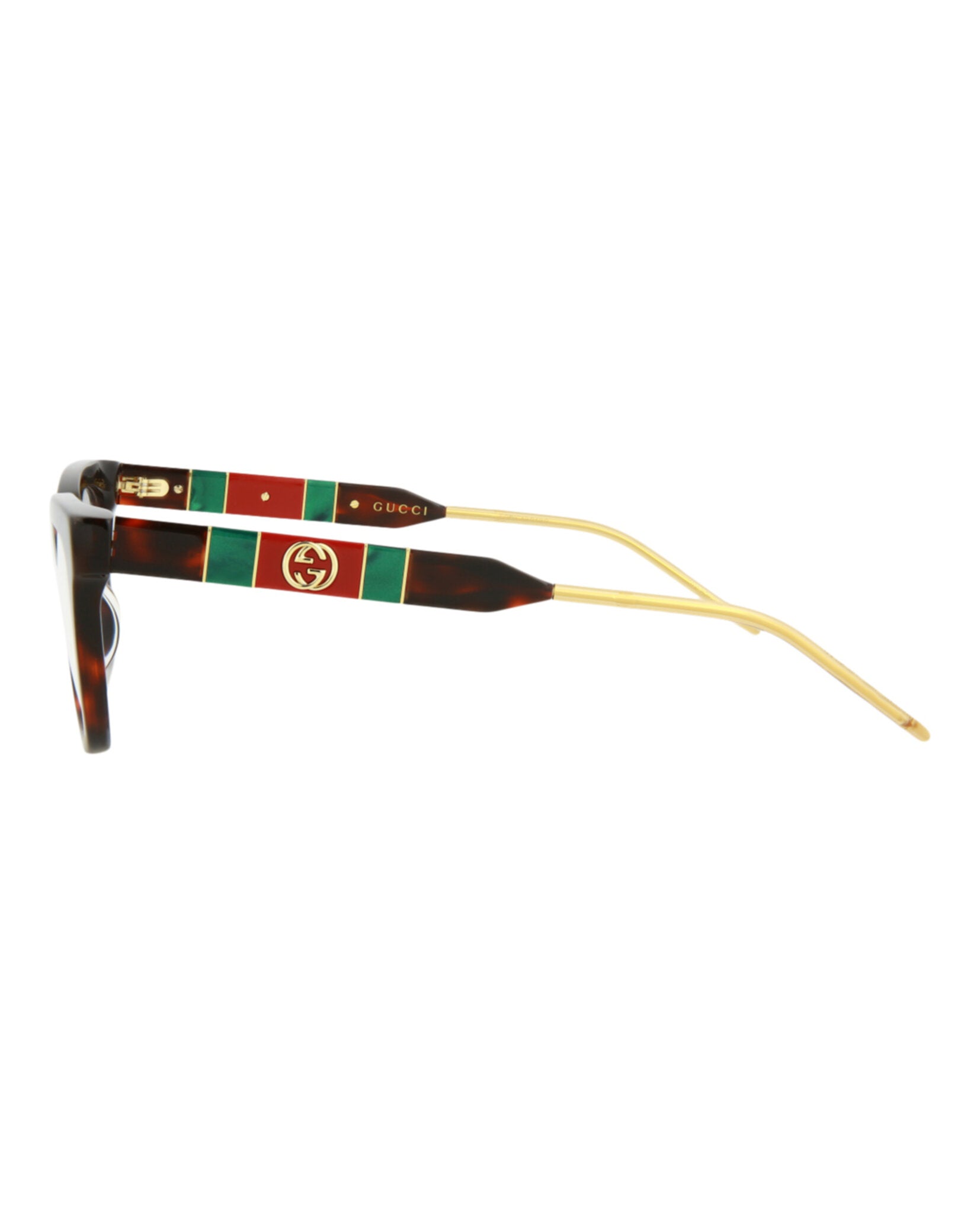 title:Gucci Cat Eye-Frame Acetate Optical Frames;color:Havana Havana Transparent