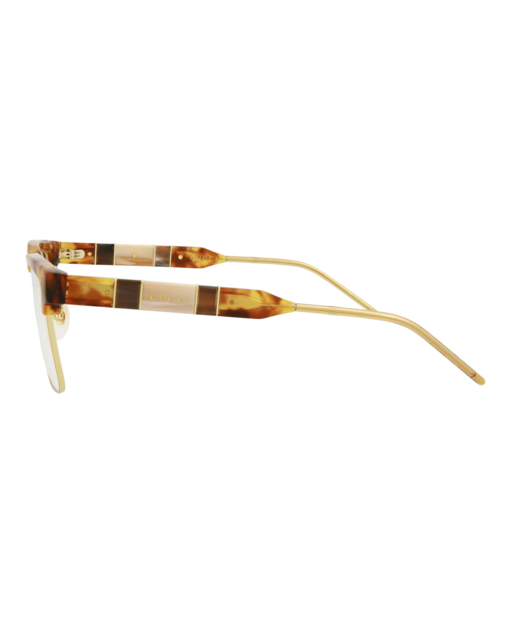 title:Gucci Novelty Optical, style # GG0605O-30008100004;color:Havana Havana Transparent