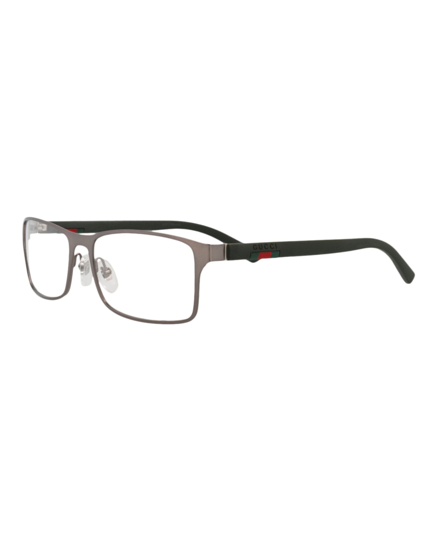 title:Gucci Square-Frame Metal Optical Frames;color:Ruthenium Green