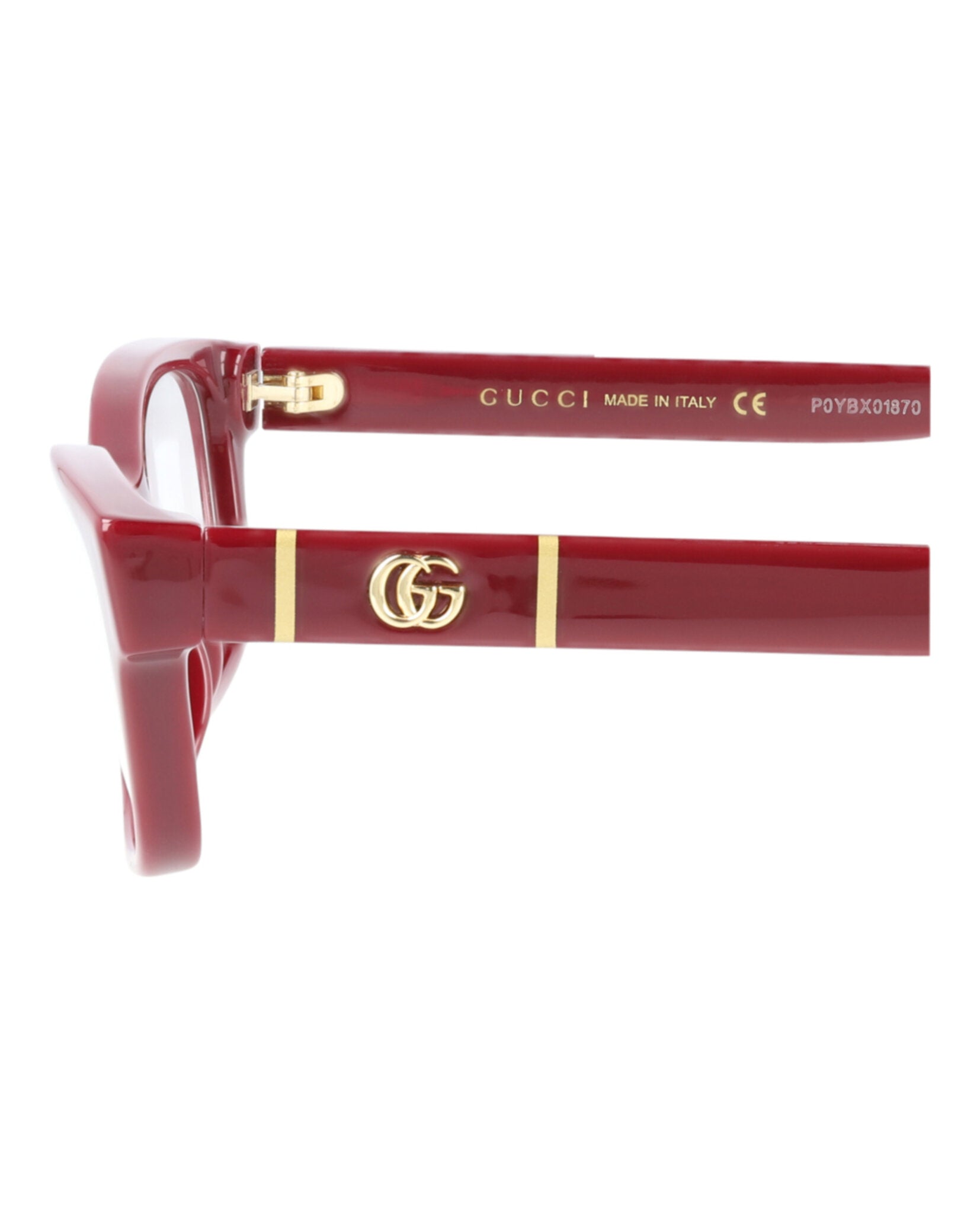 title:Gucci Cat Eye-Frame Injection Optical Frames;color:Burgundy Burgundy Transparent