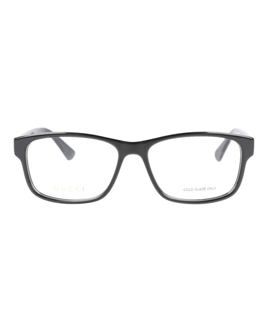 title:Gucci Square-Frame Injection Optical Frames;color:Black Black Transparent