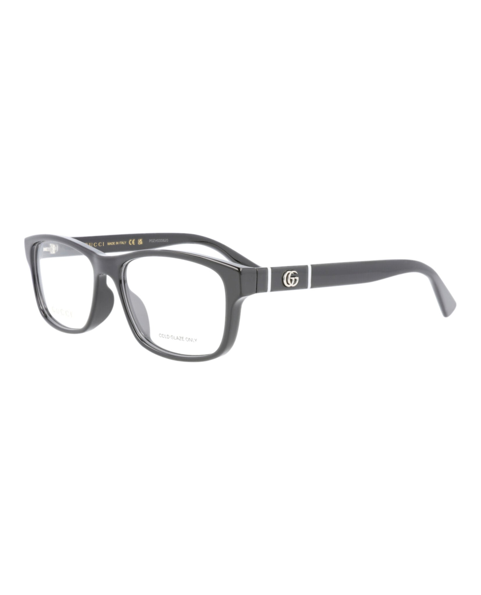 title:Gucci Square-Frame Injection Optical Frames;color:Black Black Transparent