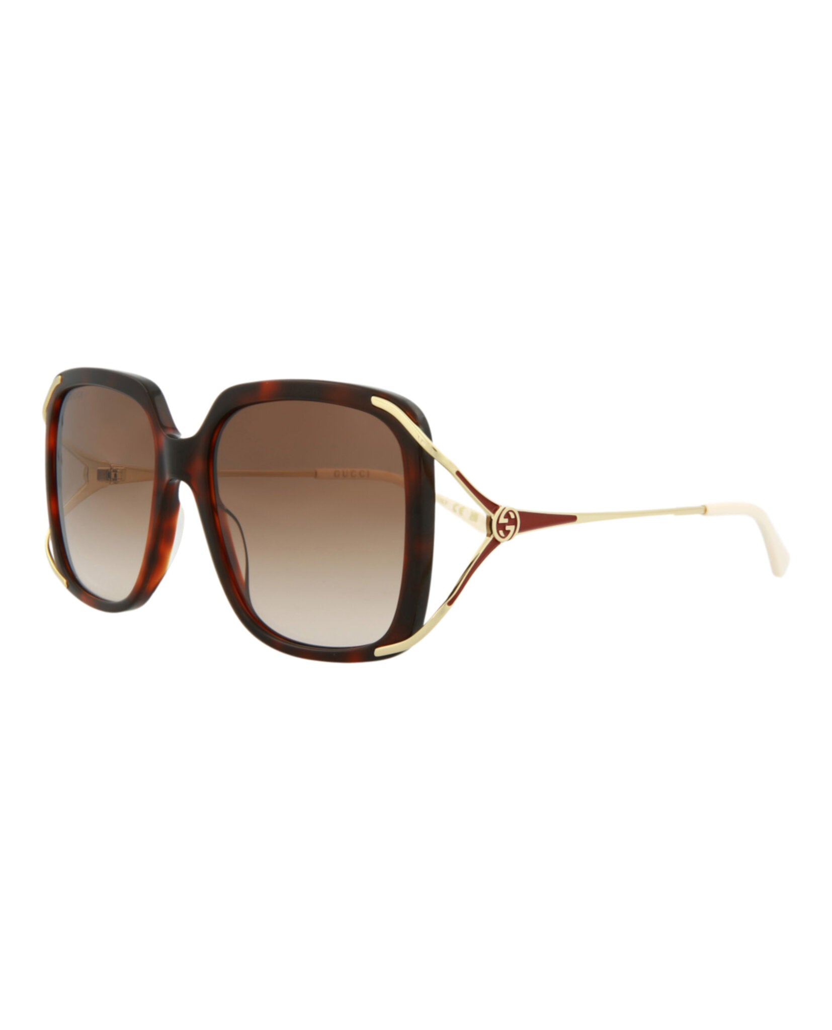 title:Gucci Women's GG0647S-30008608002 Novelty Sunglasses;color:Havana Gold Brown