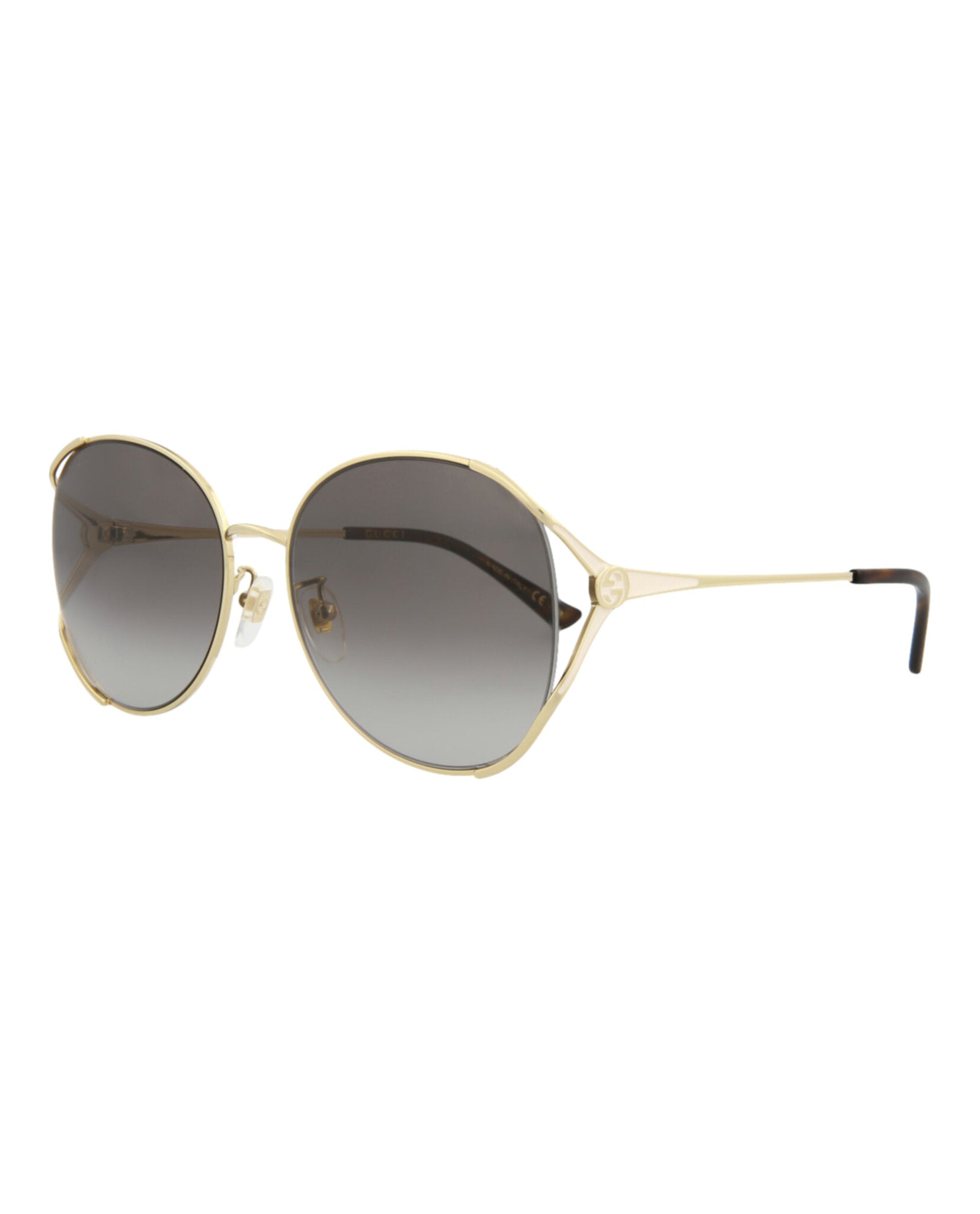 title:Gucci Women's GG0650SK-30008636002 Novelty Sunglasses;color:Gold Gold Grey