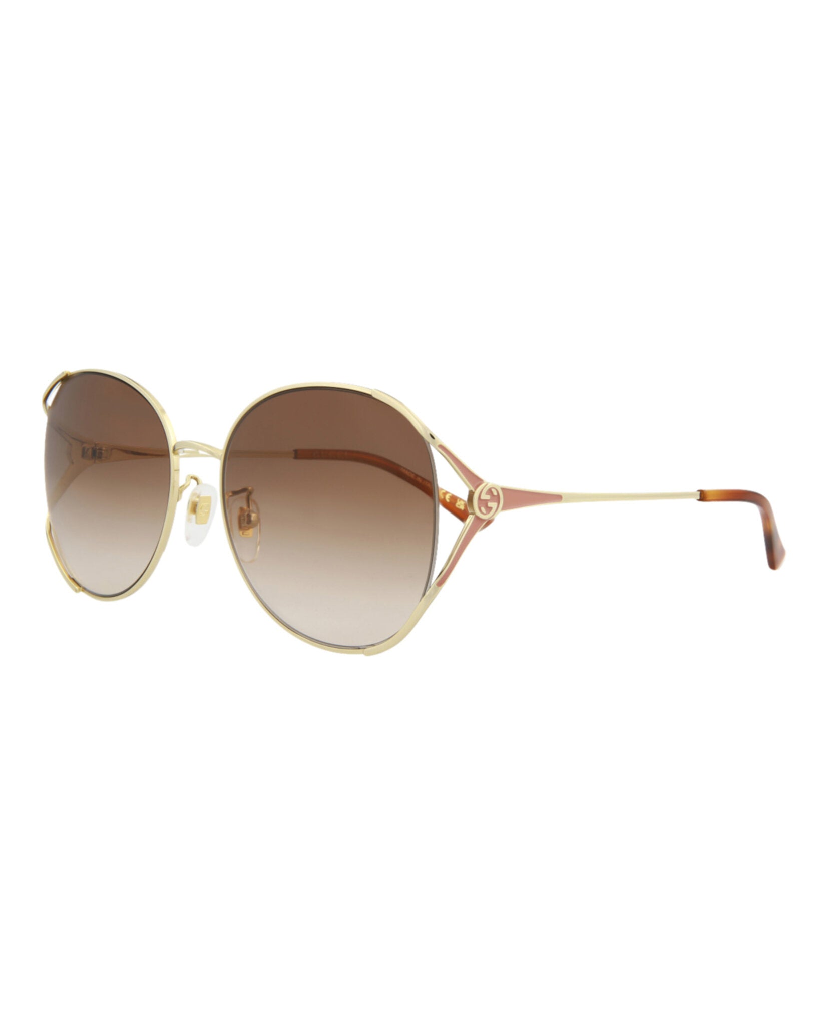 title:Gucci Women's GG0650SK-30008636004 Novelty Sunglasses;color:Gold Gold Brown