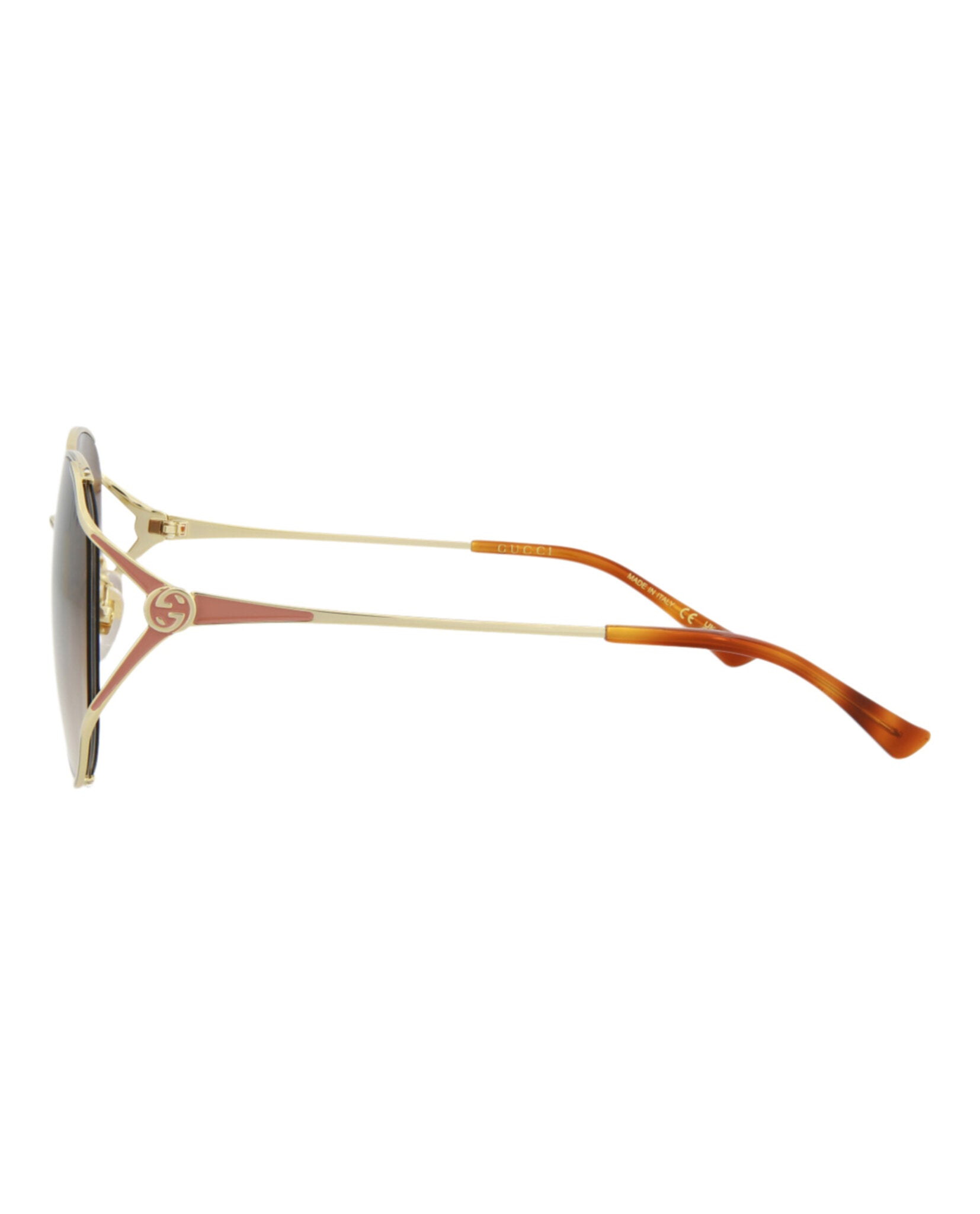 title:Gucci Women's GG0650SK-30008636004 Novelty Sunglasses;color:Gold Gold Brown