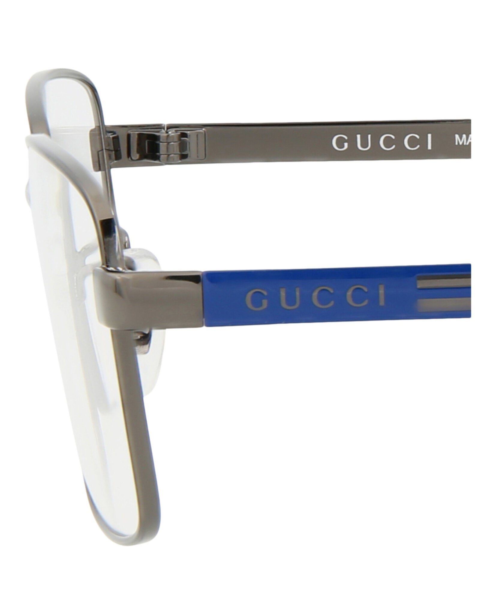 title:Gucci Fashion Optical Style #GG0693O-30008616003;color:Ruthenium Blue Transparent